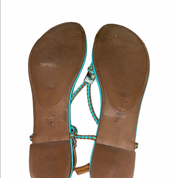 Mossimo Turquoise Teal Braided Sandal - Picture 5 of 6